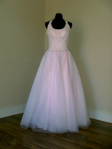 Halter Style Pink Gown